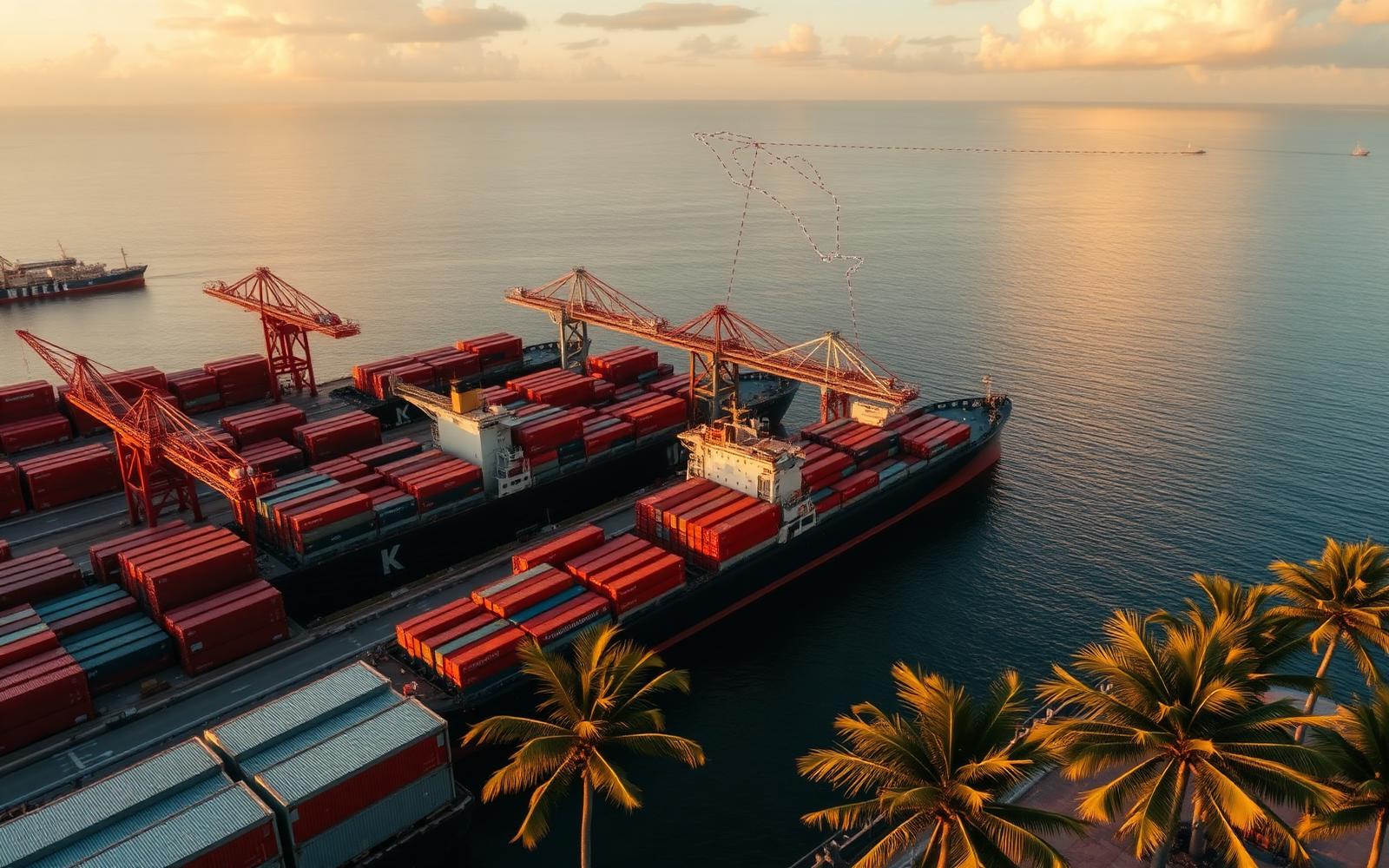 Caribbean trade port